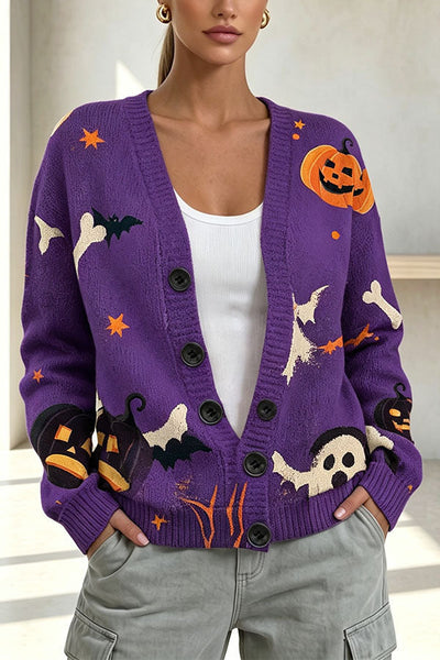 Halloween-themed cardigan