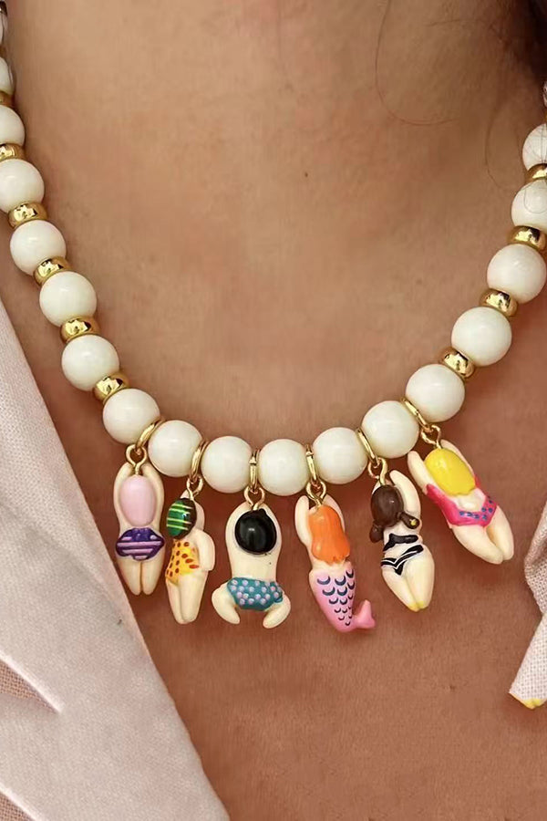 Versatile Cute Swimmer Beaded Necklace