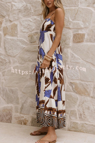 Floral Print Sleeveless Camisole Casual Vacation Maxi Dress