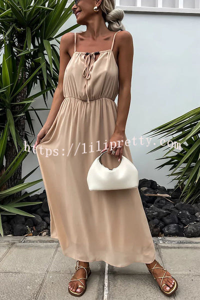 Passionate Sahara Beaded Tie-up Design Loose Maxi Dress