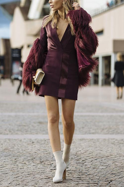 Faux Fur Coat - girlyrose.com