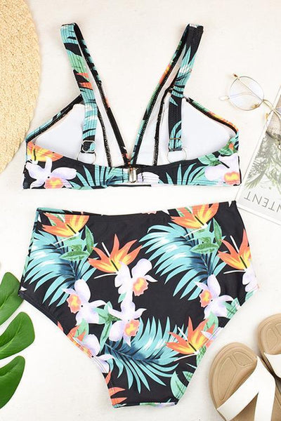 Floral Print Bikini Set - girlyrose.com
