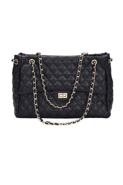 Paris Premier Quilted Tote Bag - girlyrose.com