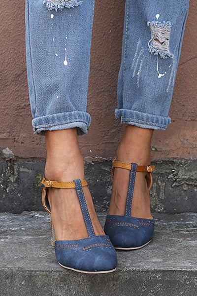 Color Block High Heel Sandals - girlyrose.com