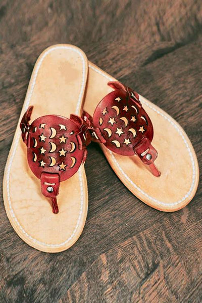 Moon Star Openwork Toe Flat Slippers - girlyrose.com