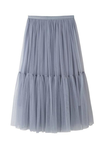 Patchwork Gauze Bubble Skirt