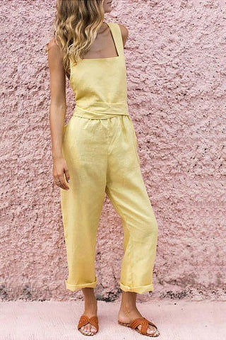 Halter Neck Backless Sleeveless Jumpsuits - girlyrose.com