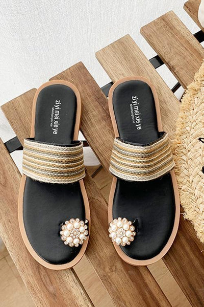 Pearl Flat Slipper - girlyrose.com