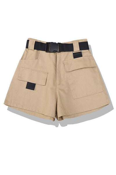 Pockets Cargo Shorts With Belt