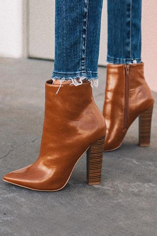 Point High Heels Ankle Boots - girlyrose.com