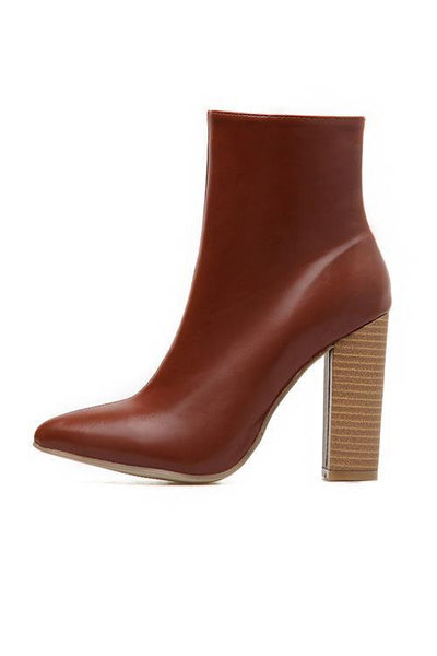 Point High Heels Ankle Boots - girlyrose.com