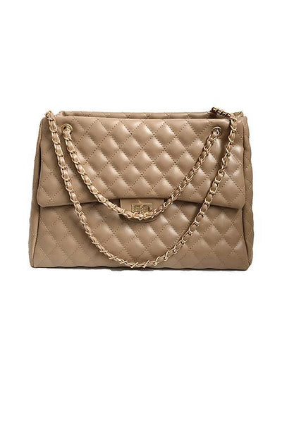 Paris Premier Quilted Tote Bag - girlyrose.com