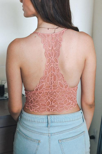 Lace T Back Bralette