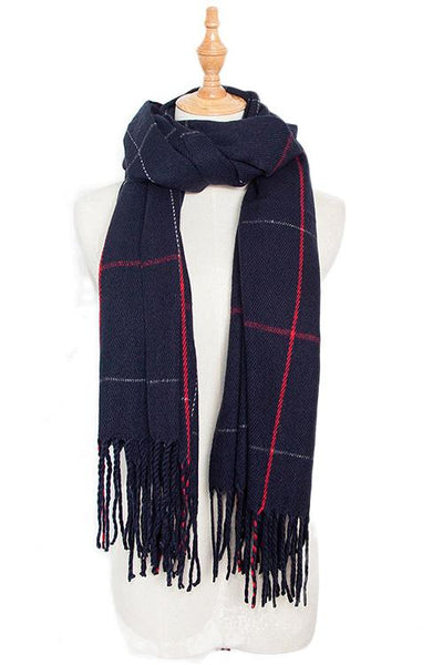 Plaid Tassels Shawl