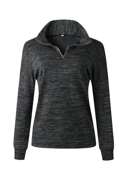 Stand Collar Zipper Hoodie - girlyrose.com