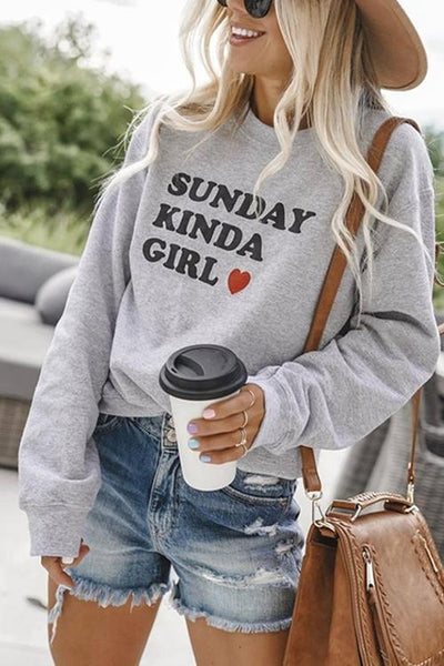 Sunday Kinda Girl Hoodie - girlyrose.com