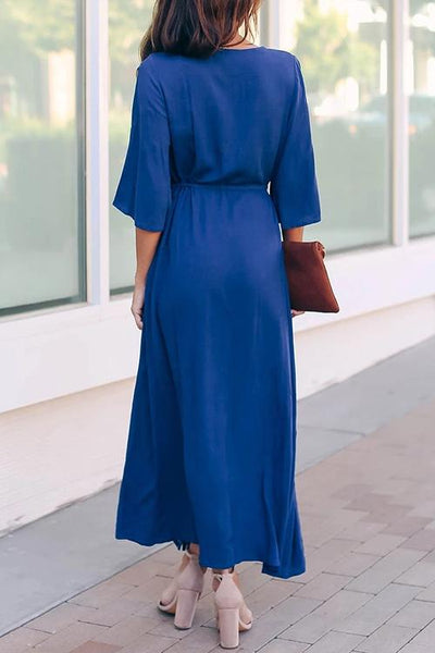 Embroidery Drawstring Cover Dress - girlyrose.com