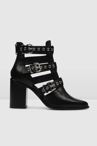 Hollow Buckle Ankle Boots - girlyrose.com