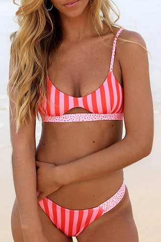 Dot Stripe Bikini Set