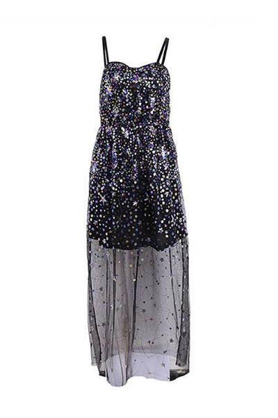 Sparkling Slip Maxi Dress - girlyrose.com