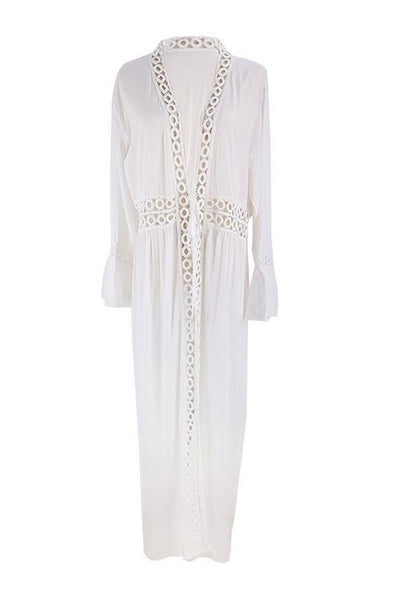 Hollow Lace Up Cardigan - girlyrose.com