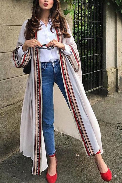 Floral Print Long Sleeve Cardigan - girlyrose.com