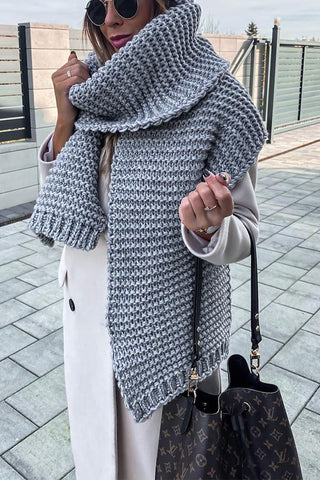 Lilipretty Winter handmade thick wool knitted scarf