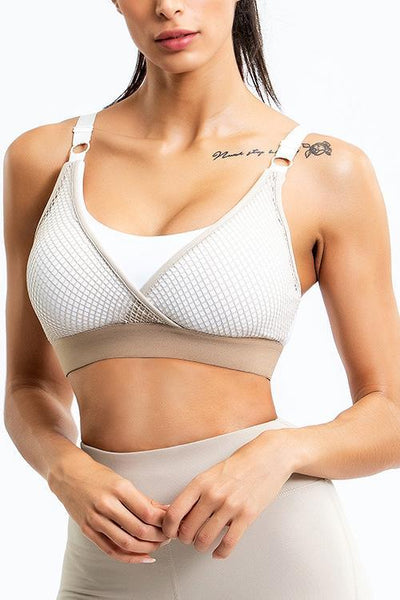 Mesh Patchwork Bra