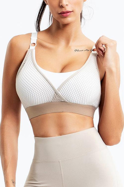 Mesh Patchwork Bra