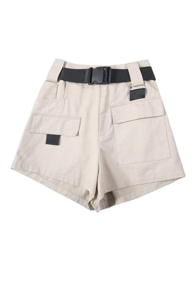 Pockets Cargo Shorts With Belt