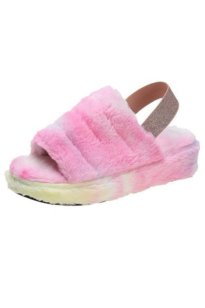 Fuzzy Platform Sandals