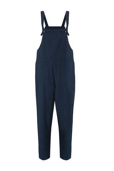 Pockets Loose Sleeveless Jumpsuit