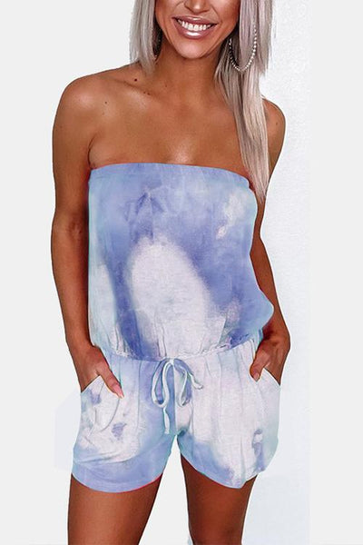 Strapless Tie Dye Romper