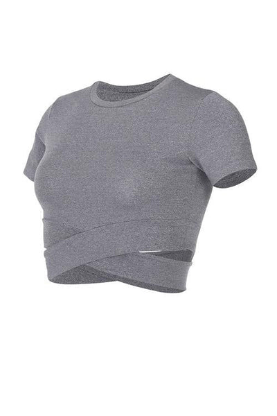 Cross Short Sleeve Crop T Shirt