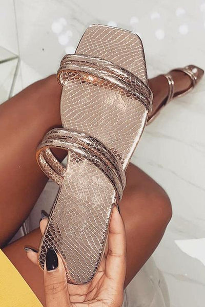 Hollow Flat Sandals - girlyrose.com