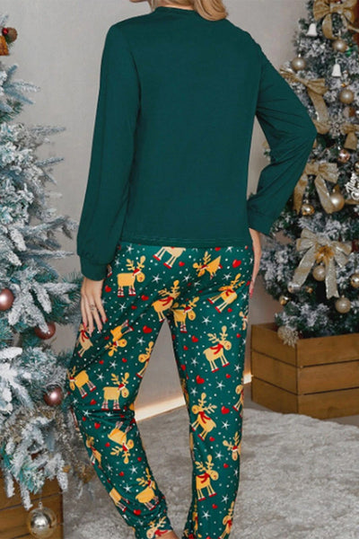 Casual Living Print Printing O Neck Long Sleeve Two Pieces
