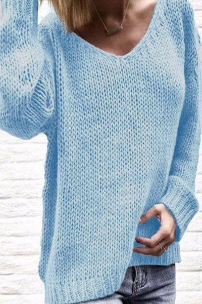 Casual Solid Solid Color V Neck Tops