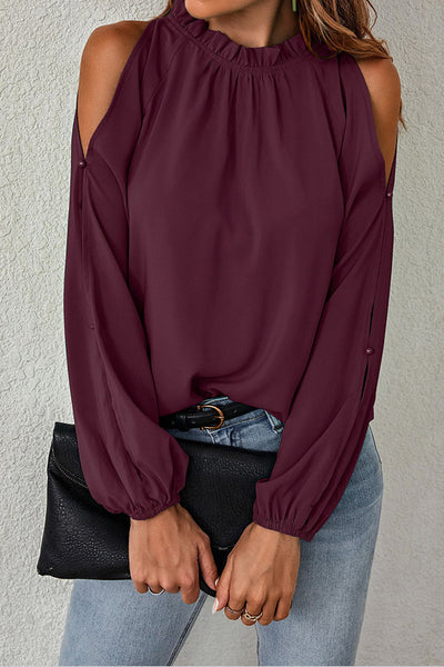 Elegant Solid Half A Turtleneck Tops