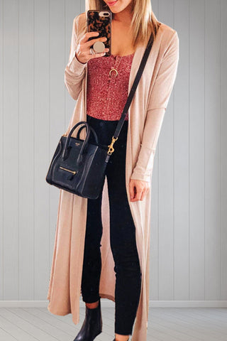 Casual Solid Solid Color Cardigan Collar Tops
