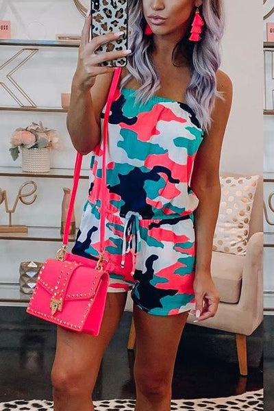 Strapless Tie Dye Romper