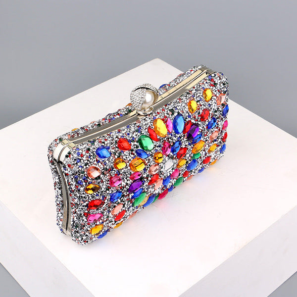Casual Patchwork Chains Rhinestone Bags