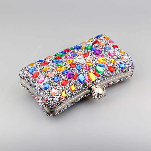 Casual Patchwork Chains Rhinestone Bags