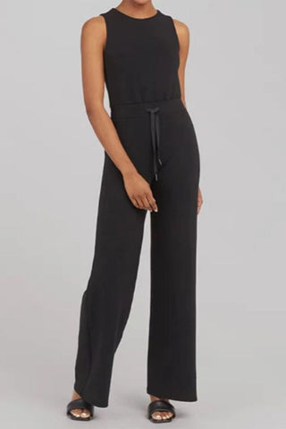 Casual Daily Solid Frenulum Buttons O Neck Loose Jumpsuits