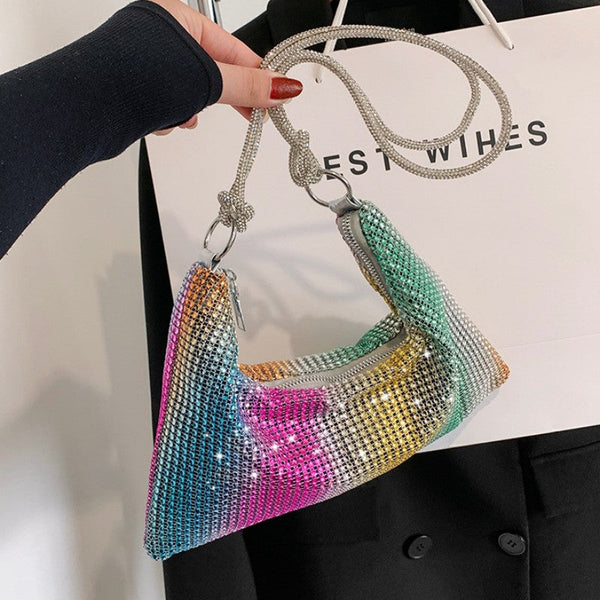 Casual Patchwork Rhinestone Bags