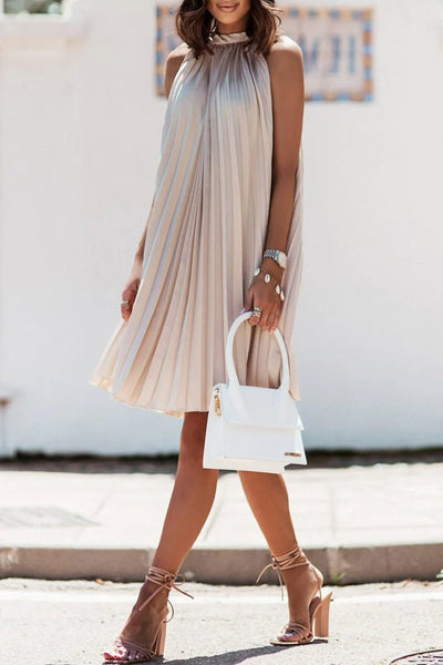 Casual Simplicity Solid Solid Color Mandarin Collar Sleeveless Dress Dresses