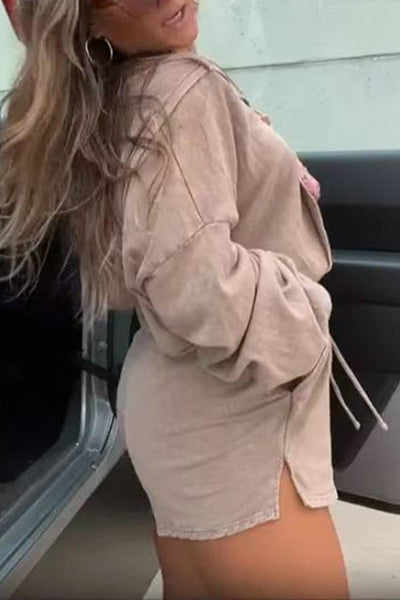 Casual Solid Make Old V Neck Loose Jumpsuits