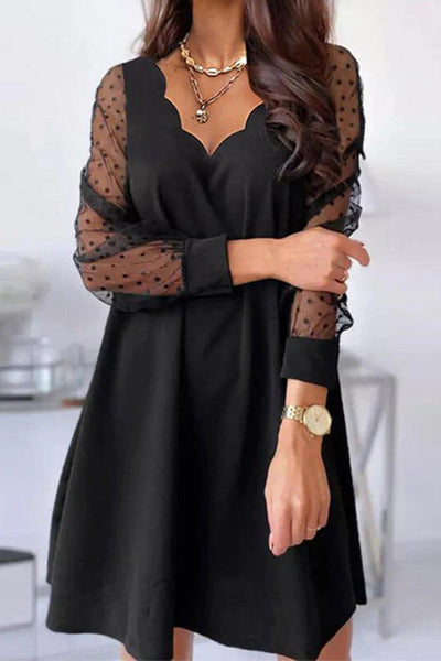 Sweet Elegant Floral Lace V Neck A Line Dresses(5 Colors)