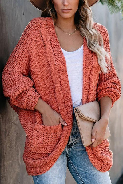 Knit Pockets Bat Cardigan