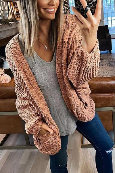 Knit Pockets Bat Cardigan