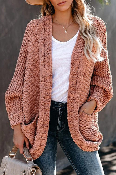 Knit Pockets Bat Cardigan